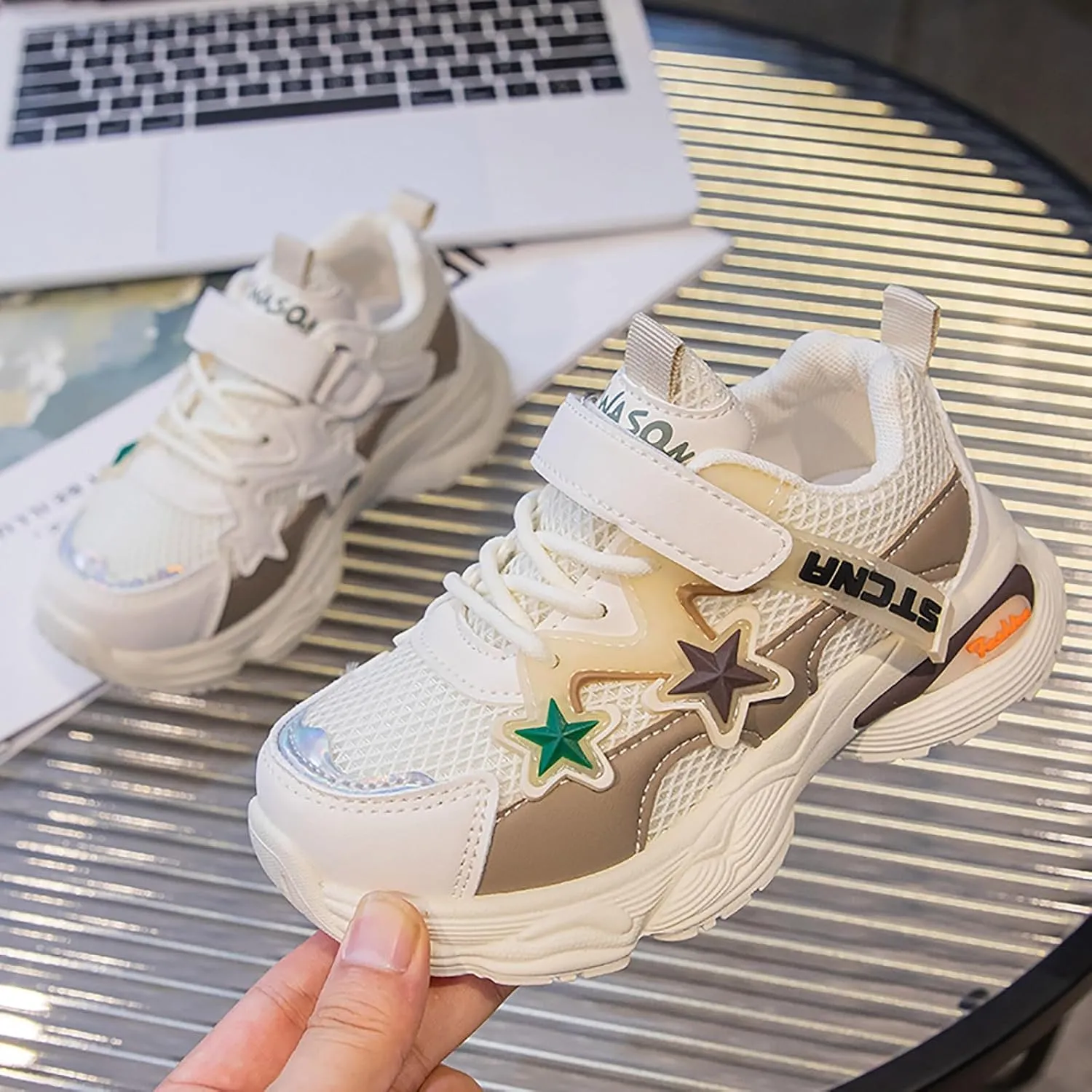 IWIHMIV Boys Tennis Shoes Breathable Comfortable Athletic Shoes for Girls Lightweight Running Shoes Kid Toddler