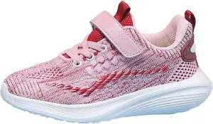 IWIHMIV Girl Tennis Shoes Boys Girls Breathable Shoes Kids Athletic Running Walking Lightweight Non Slip Sneakers