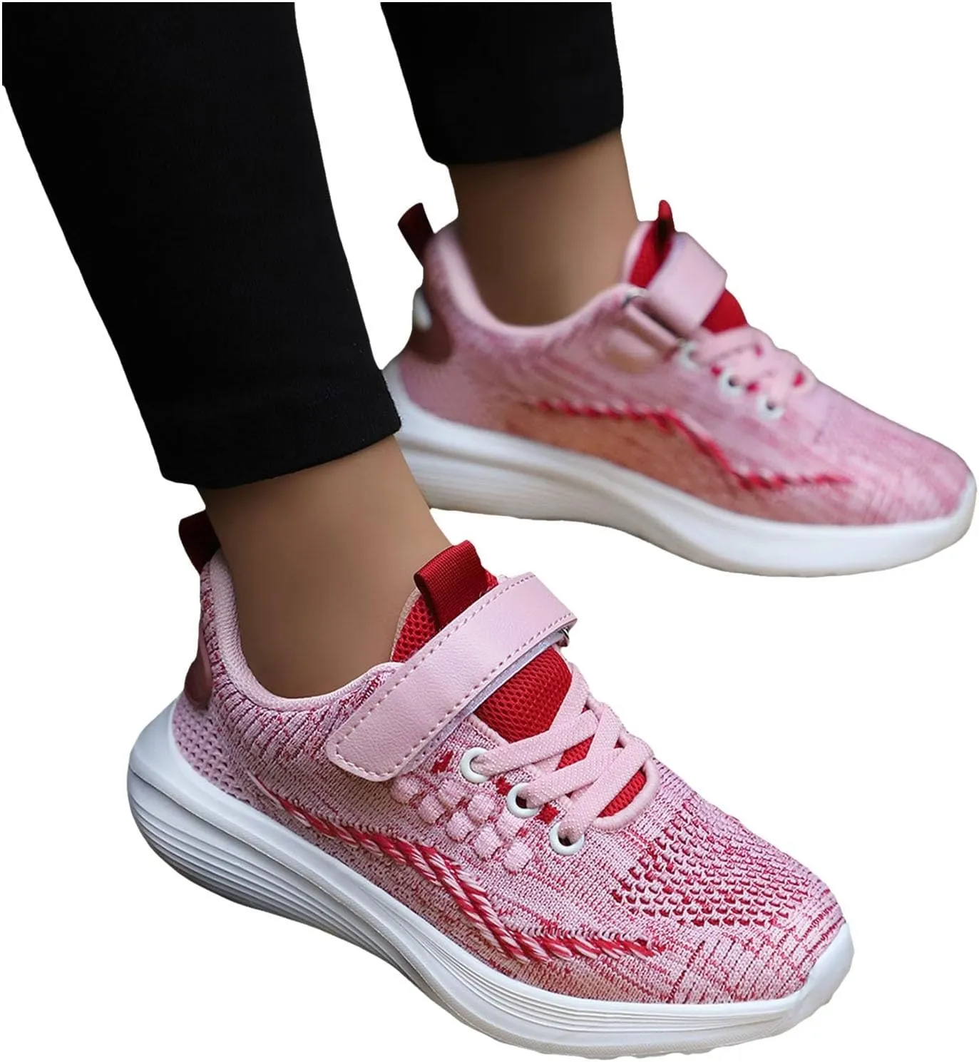 IWIHMIV Girl Tennis Shoes Boys Girls Breathable Shoes Kids Athletic Running Walking Lightweight Non Slip Sneakers