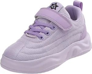 IWIHMIV Girl Tennis Shoes Girls Slip On Shoes Boys Breathable Sneakers Lightweight Kids Athletic Running Walking Shoes