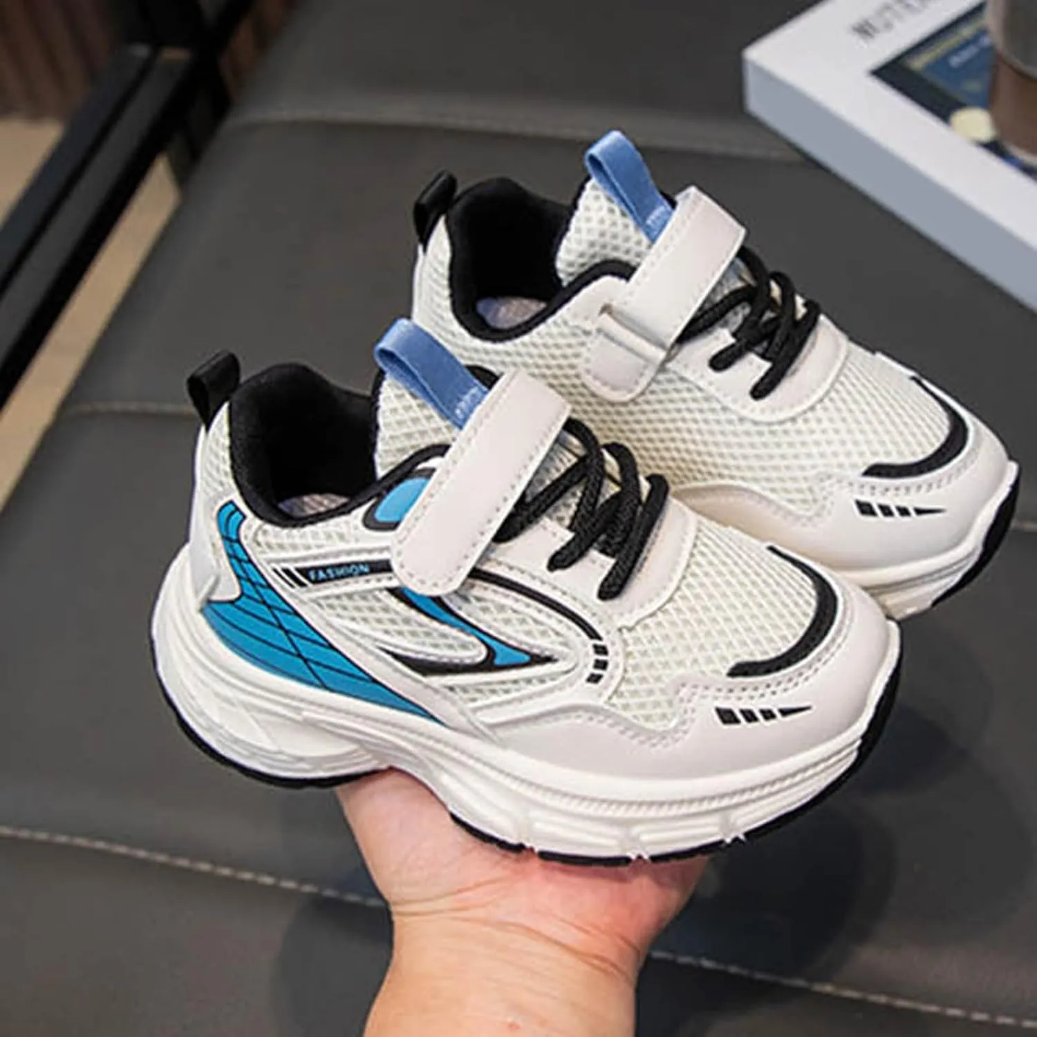 IWIHMIV Girl Tennis Shoes Kids Walking Shoes Boys Outdoor Breathable Casual Running Sneakers