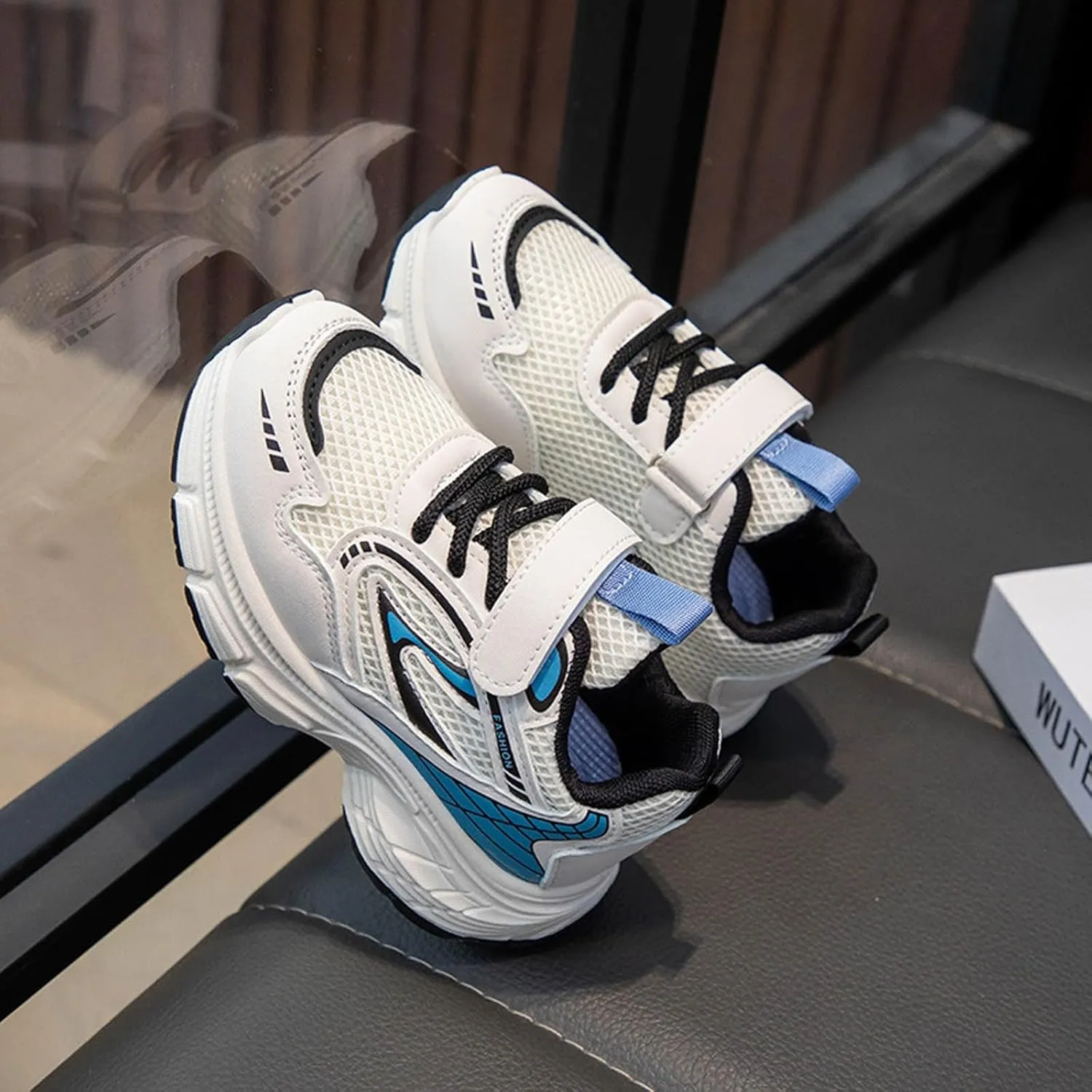 IWIHMIV Girl Tennis Shoes Kids Walking Shoes Boys Outdoor Breathable Casual Running Sneakers