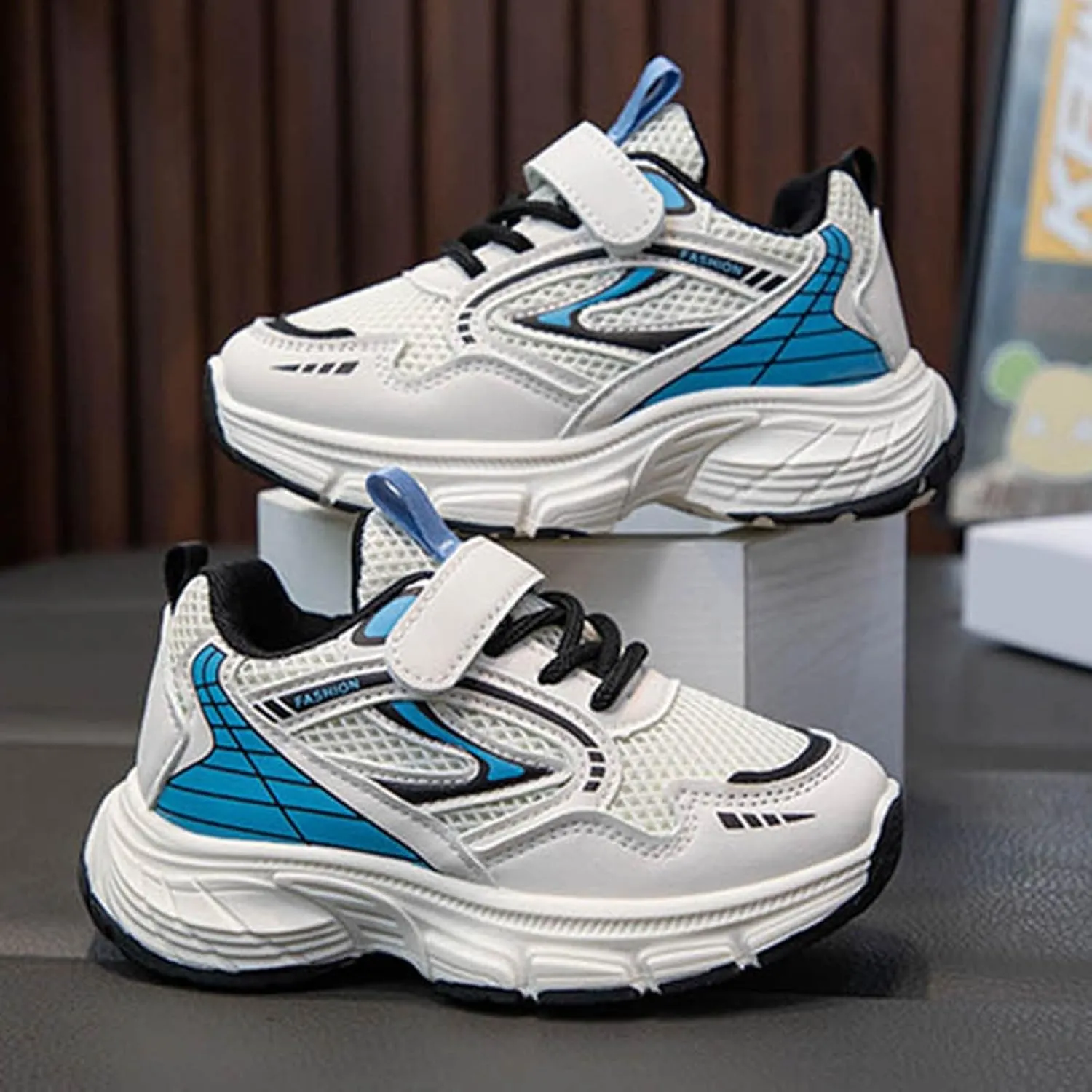 IWIHMIV Girl Tennis Shoes Kids Walking Shoes Boys Outdoor Breathable Casual Running Sneakers