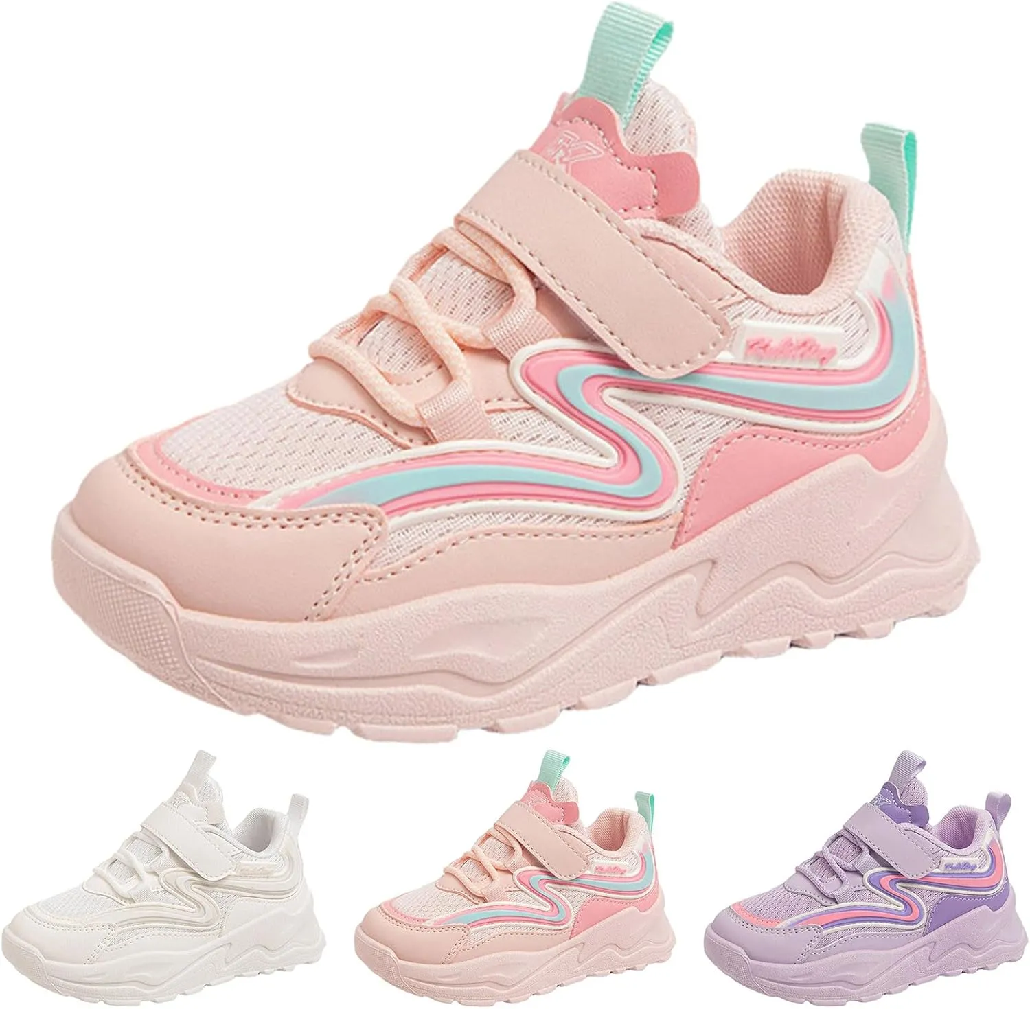 IWIHMIV Girls Athletic Shoes Boy Tennis Shoes Boys Slip On Shoes Boys Girls Shoes Kids Tennis Running Athletic Walking Sneakers