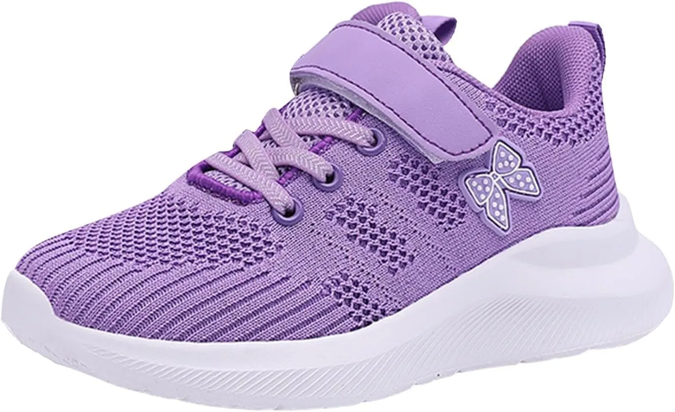 IWIHMIV Girls Athletic Shoes Toddler Tennis Shoes Sneakers for Boys Running Shoes Girls Boys Casual Breathable Sports Shoes