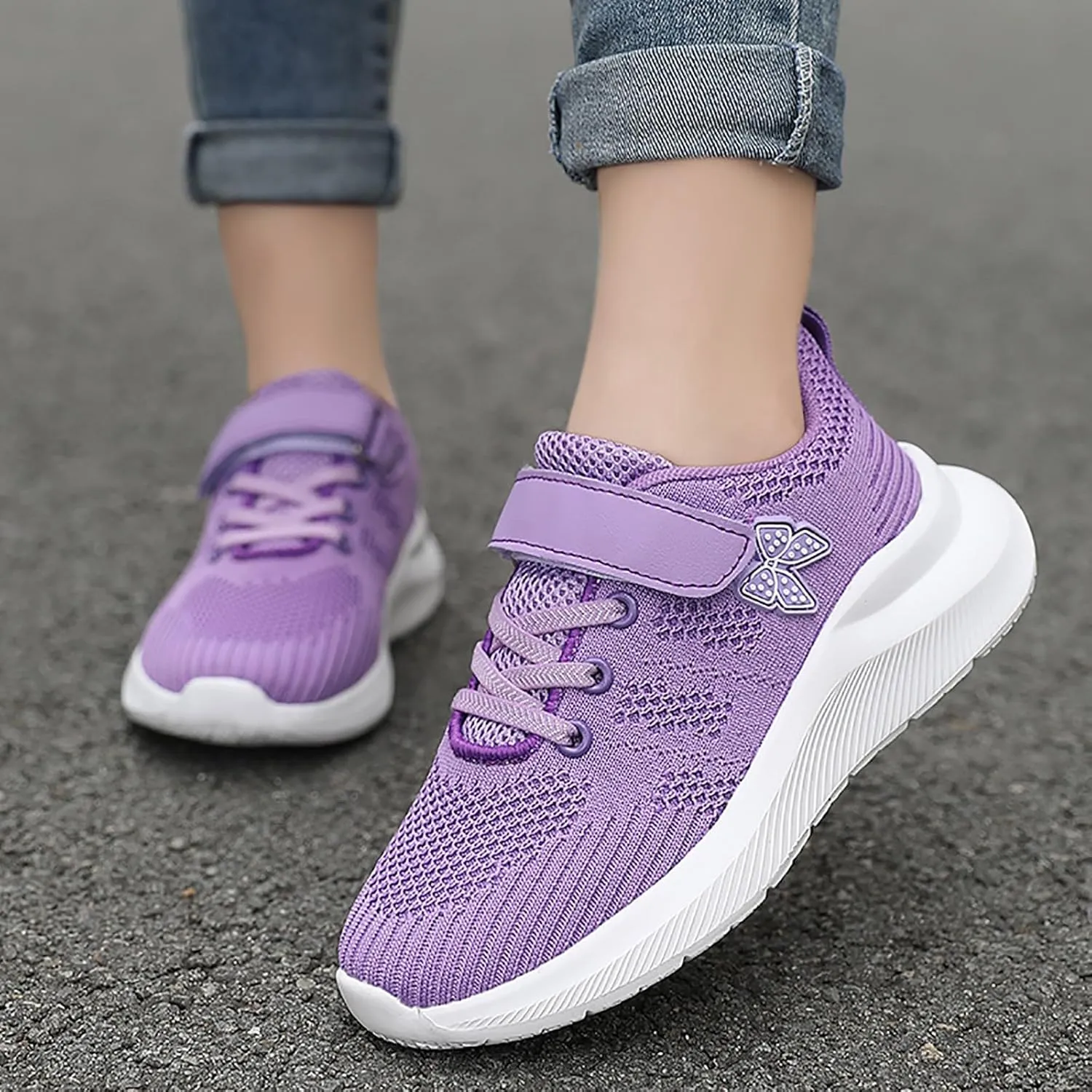IWIHMIV Girls Athletic Shoes Toddler Tennis Shoes Sneakers for Boys Running Shoes Girls Boys Casual Breathable Sports Shoes