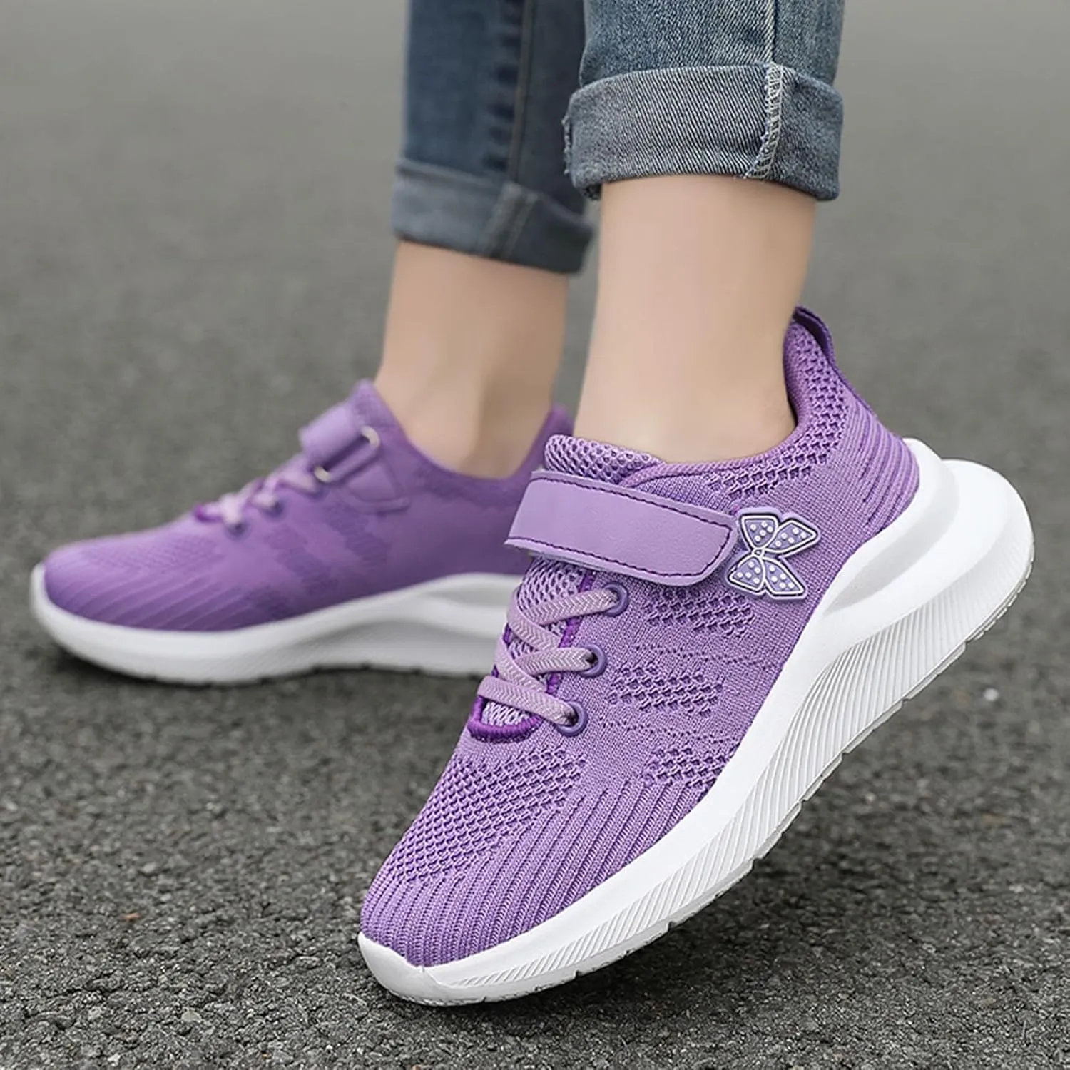 IWIHMIV Girls Athletic Shoes Toddler Tennis Shoes Sneakers for Boys Running Shoes Girls Boys Casual Breathable Sports Shoes