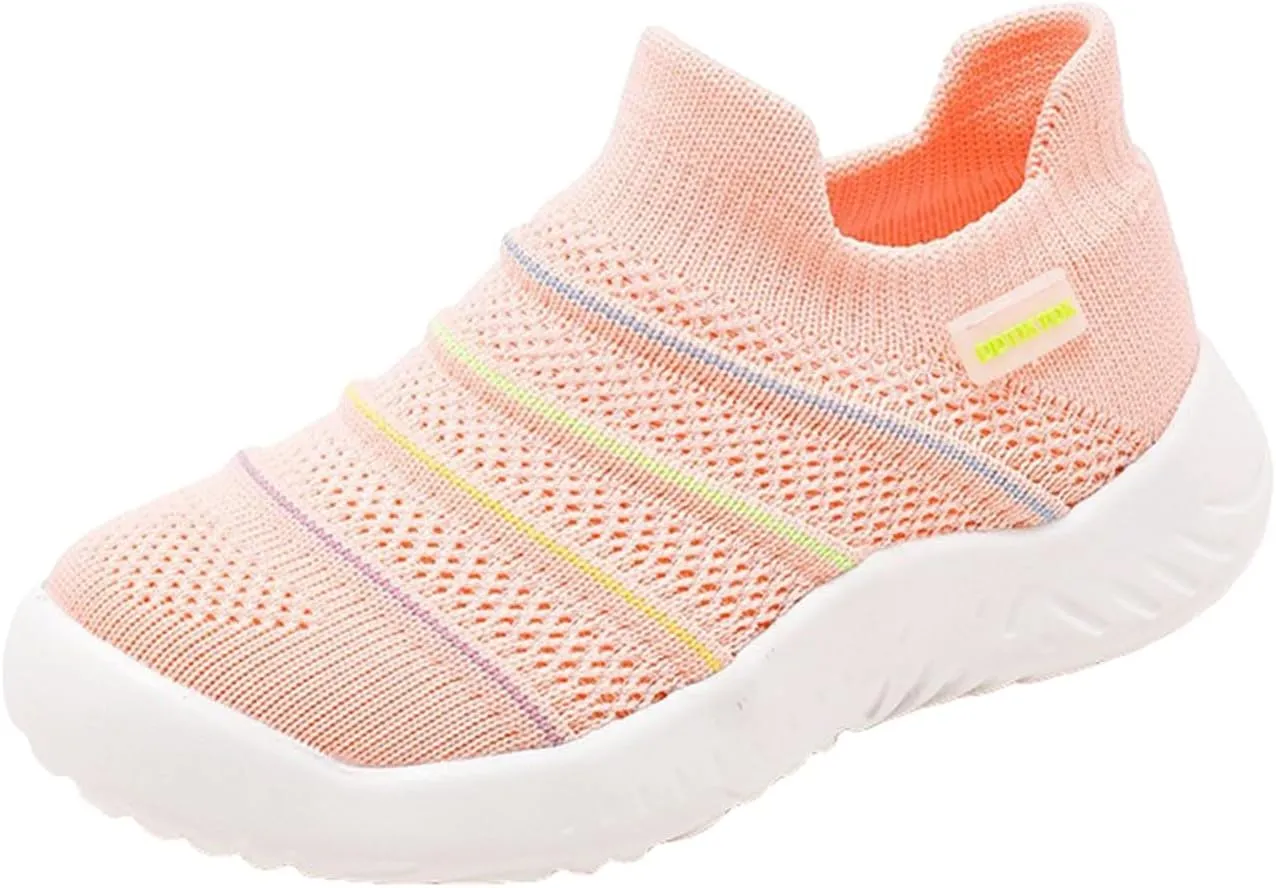 IWIHMIV Girls Running Shoes Kids Tennis Shoes Boys Girls Sneakers Lightweight Breathable Athletic Shoes for Toddler