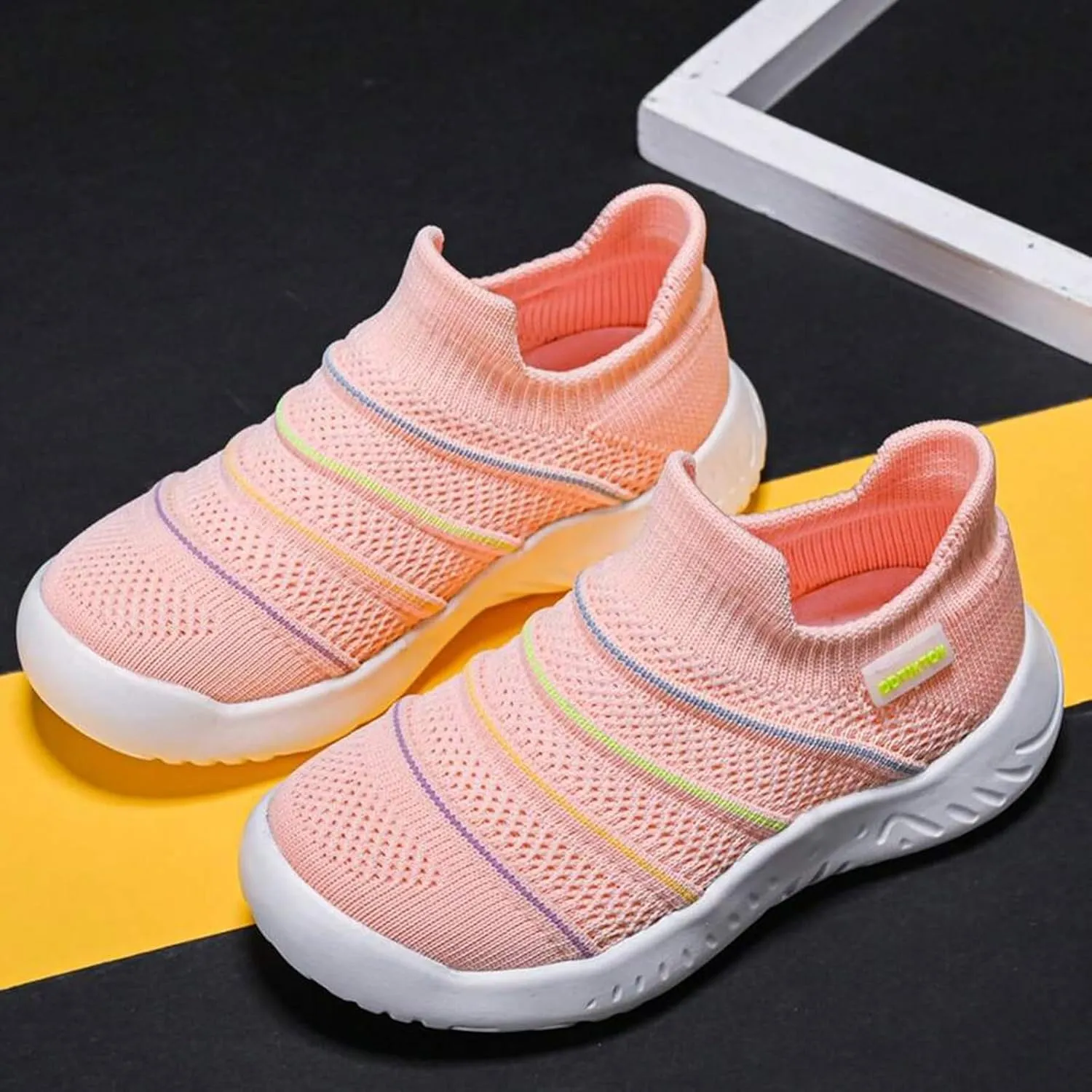 IWIHMIV Girls Running Shoes Kids Tennis Shoes Boys Girls Sneakers Lightweight Breathable Athletic Shoes for Toddler