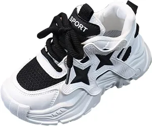 IWIHMIV Girls Sneakers Girls Tennis Shoes Kids Sneakers for Boys Girls Running Shoes Lightweight Breathable Sport Athletic Shoes