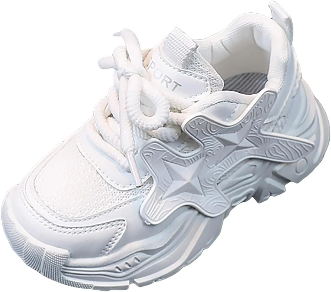 IWIHMIV Girls Sneakers Girls Tennis Shoes Kids Sneakers for Boys Girls Running Shoes Lightweight Breathable Sport Athletic Shoes