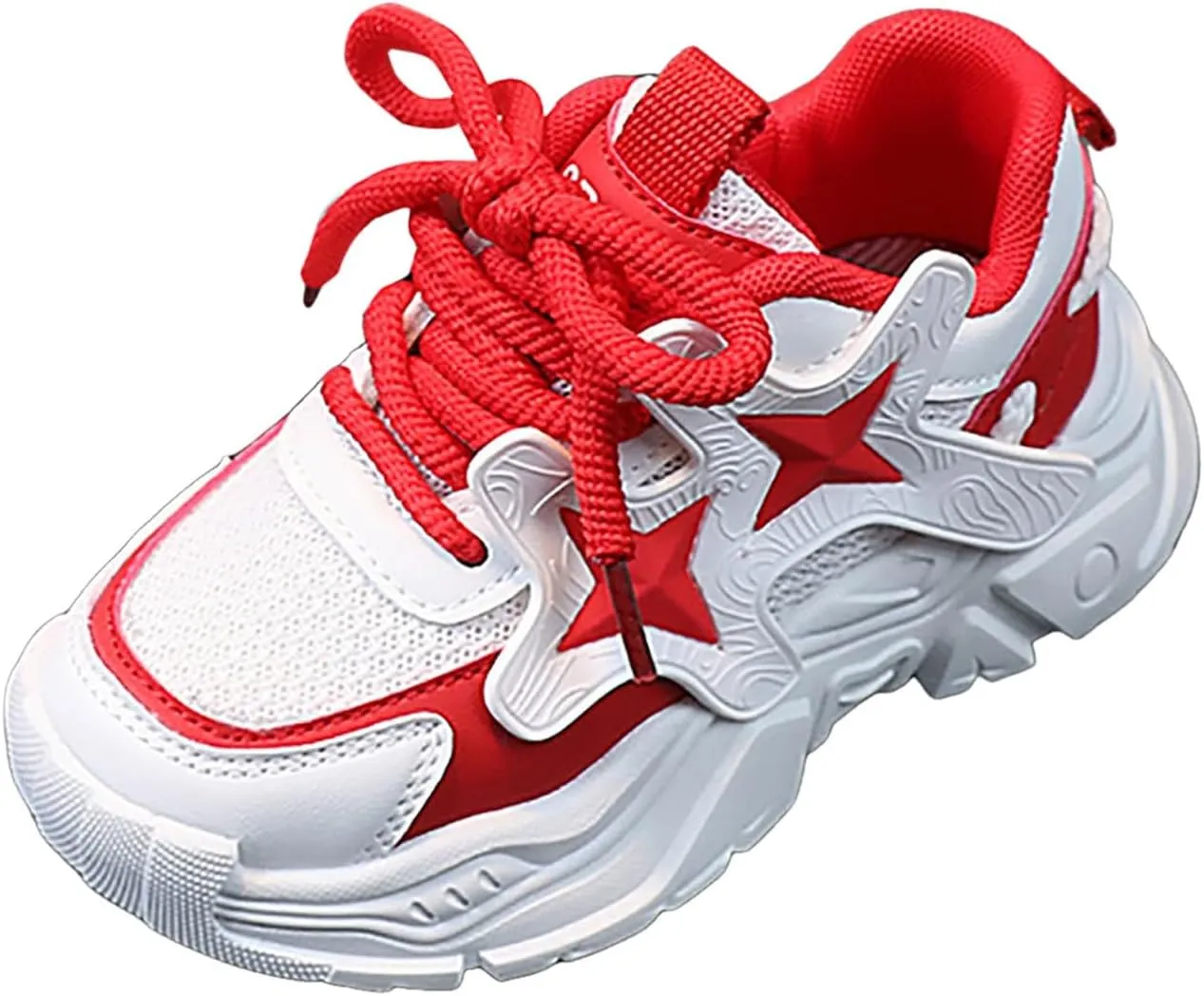IWIHMIV Girls Sneakers Girls Tennis Shoes Kids Sneakers for Boys Girls Running Shoes Lightweight Breathable Sport Athletic Shoes