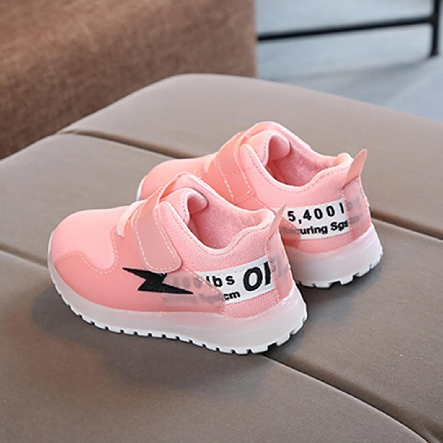 IWIHMIV Girls Tennis Shoes Baby Walking Shoes Boys LED Lights Lightweight Breathable Athletic Running Sneakers