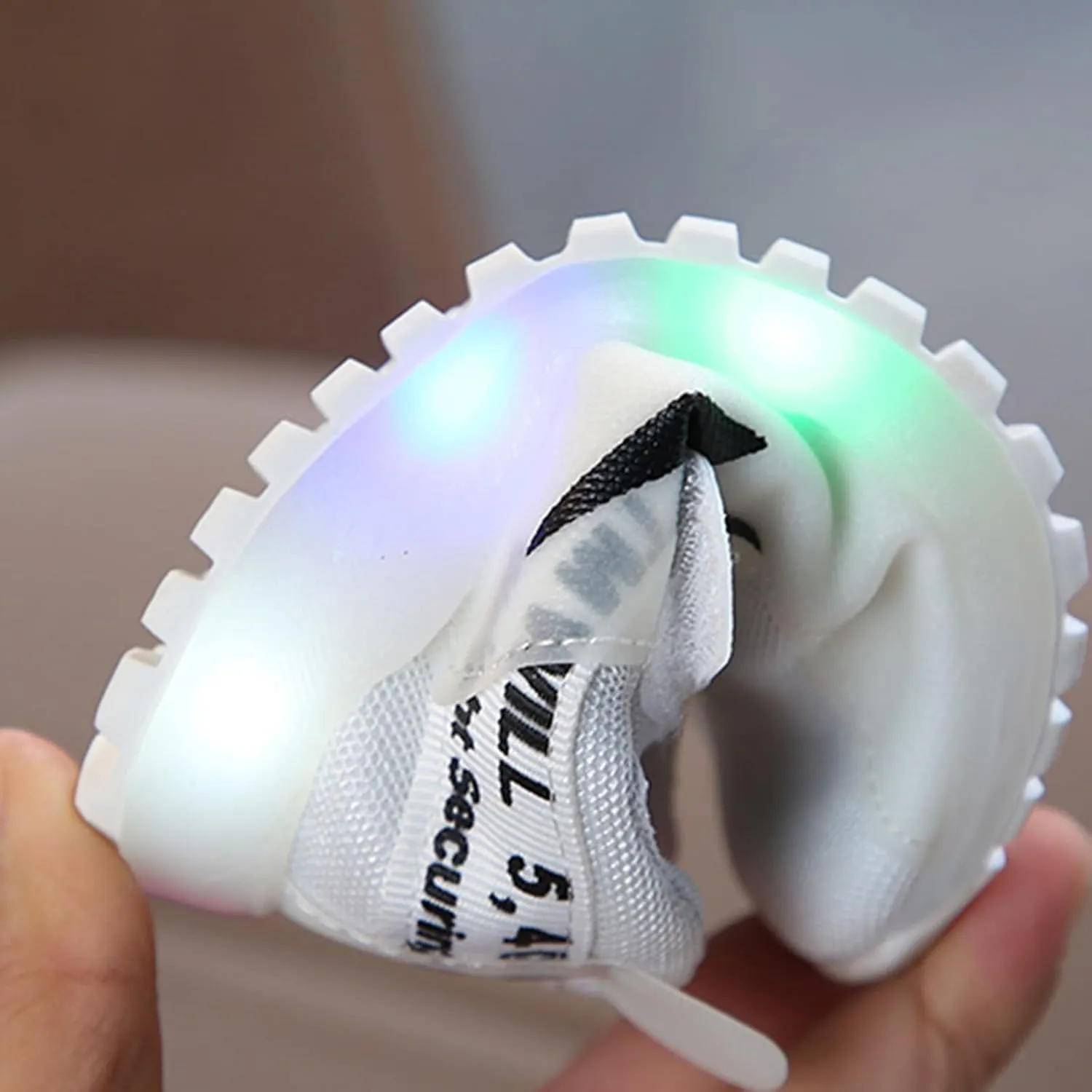 IWIHMIV Girls Tennis Shoes Baby Walking Shoes Boys LED Lights Lightweight Breathable Athletic Running Sneakers