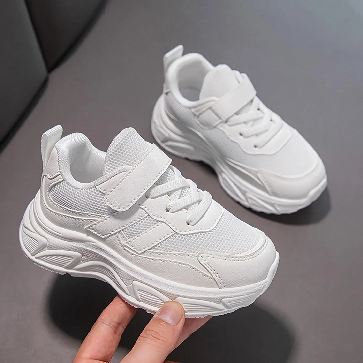 IWIHMIV Girls Tennis Shoes Boys Breathable Non Slip Sneakers Casual Running Non Slip Athletic Shoes for Toddler