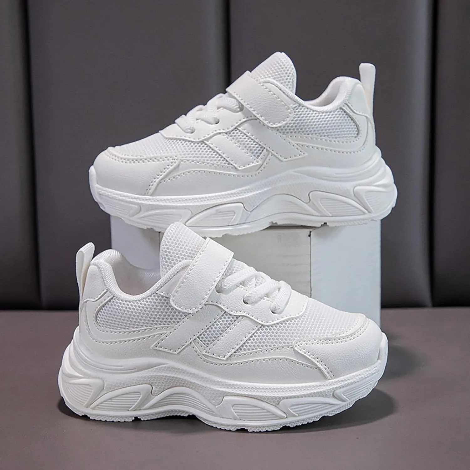IWIHMIV Girls Tennis Shoes Boys Breathable Non Slip Sneakers Casual Running Non Slip Athletic Shoes for Toddler