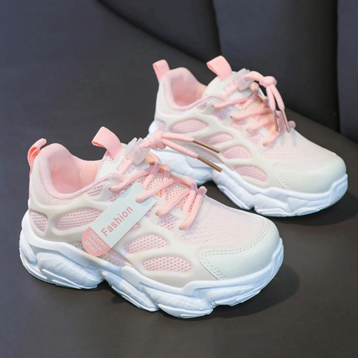 IWIHMIV Kids Running Shoes Little Girls Sneakers Toddler Boys Breathable Non Slip Lightweight Tennis Shoes