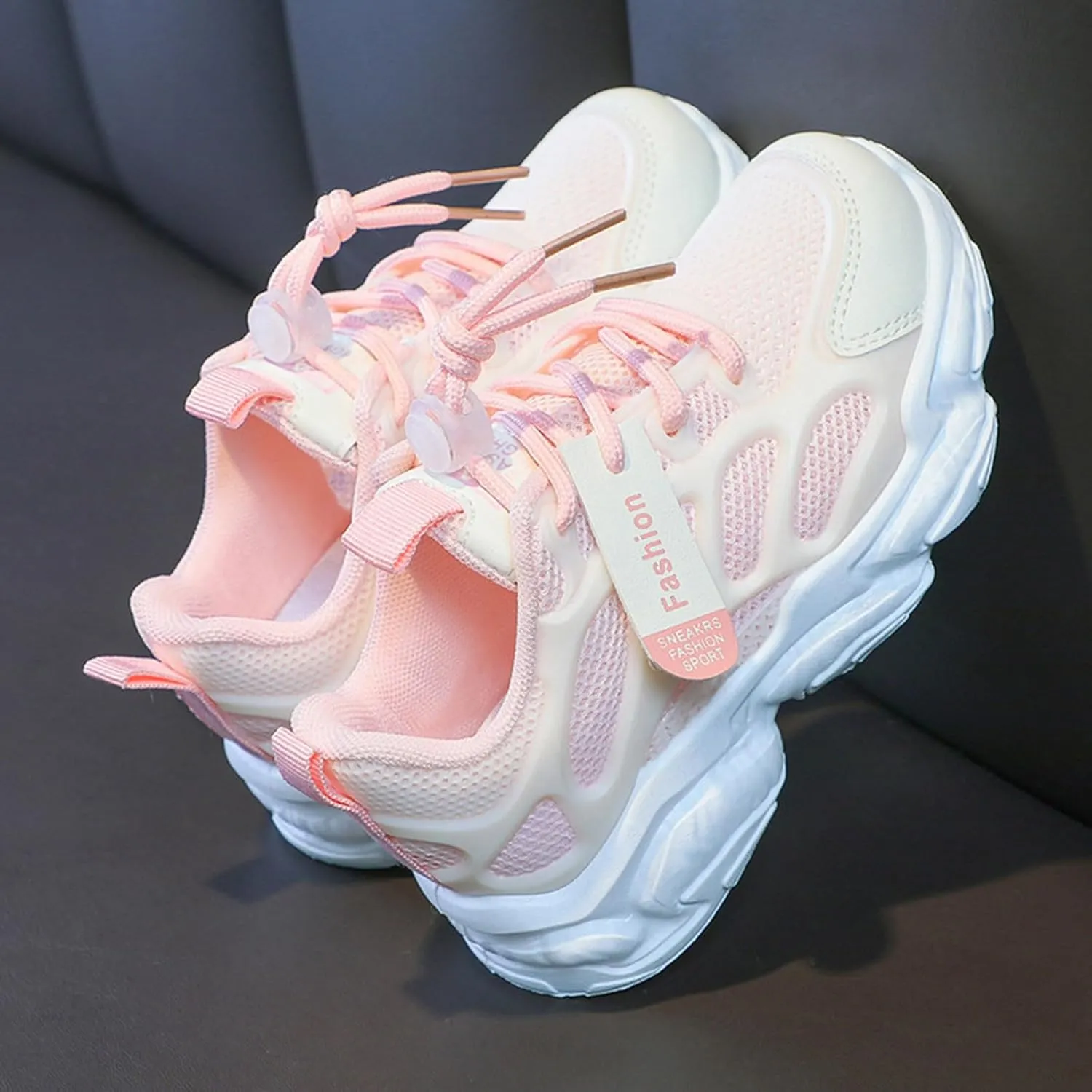 IWIHMIV Kids Running Shoes Little Girls Sneakers Toddler Boys Breathable Non Slip Lightweight Tennis Shoes
