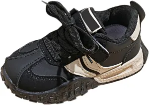IWIHMIV Kids Sneakers Boys Girls Tennis Running Athletic Shoes Lightweight Non Slip Comfortable Walking Sports Shoes