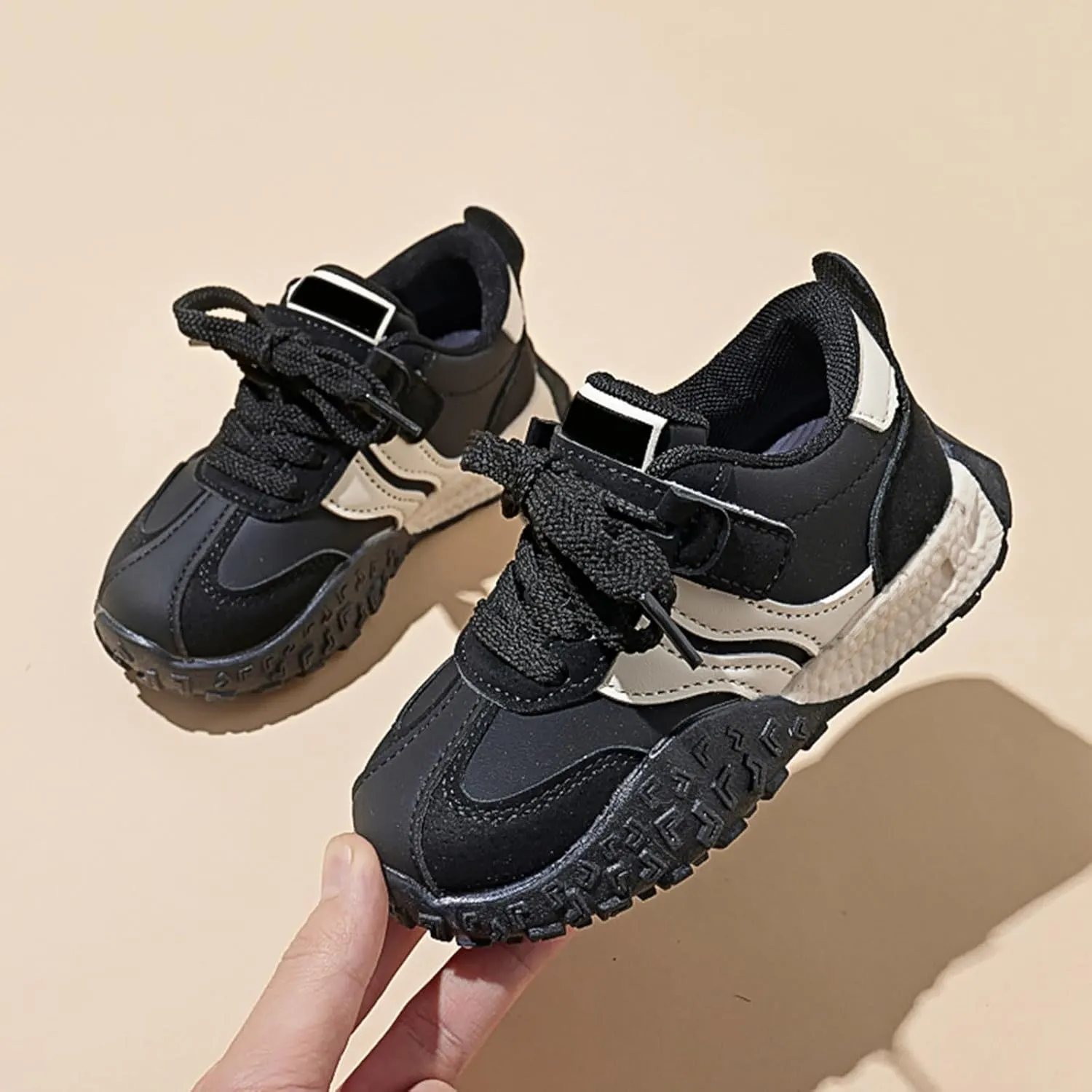 IWIHMIV Kids Sneakers Boys Girls Tennis Running Athletic Shoes Lightweight Non Slip Comfortable Walking Sports Shoes