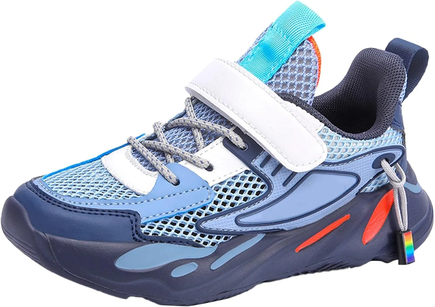 IWIHMIV Kids Sneakers Boys Non Slip Running Tennis Shoes Lightweight Breathable Sport Athletic Shoes
