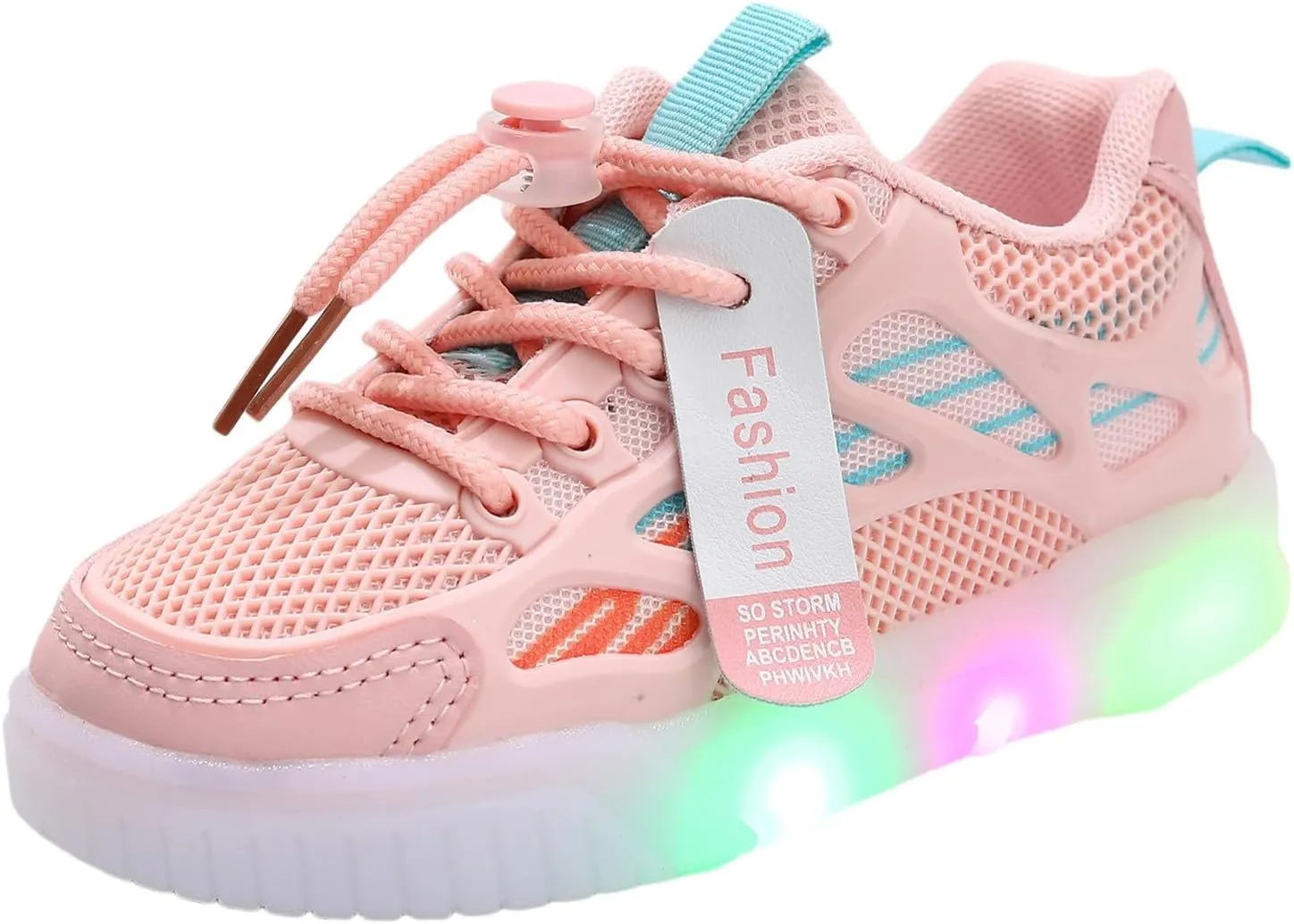 IWIHMIV Kids Sneakers Boys Slip On Light Up Shoes Girls Tennis Lightweight Breathable Athletic Shoes