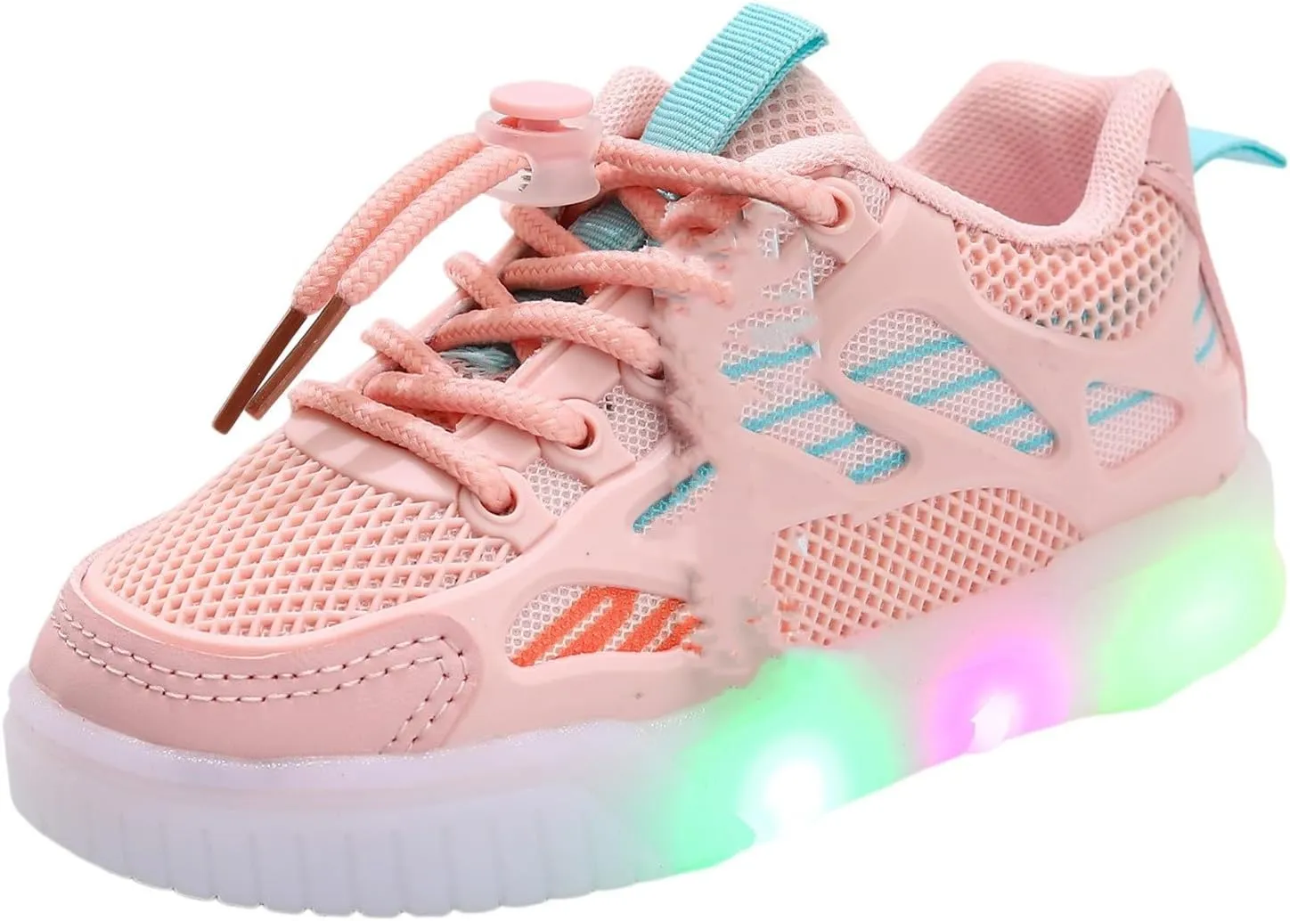 IWIHMIV Kids Sneakers Boys Slip On Light Up Shoes Girls Tennis Lightweight Breathable Athletic Shoes