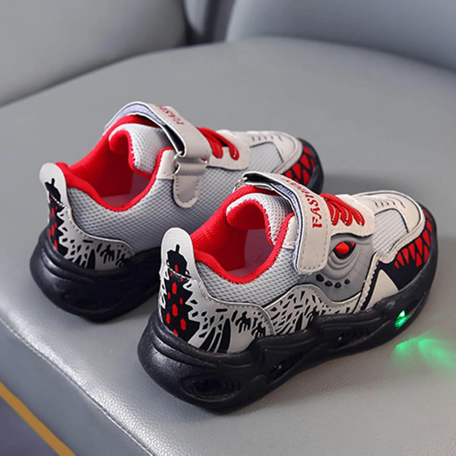 IWIHMIV Kids Sneakers Kids Tennis Shoes Light Up Toddler Slip On Shoes Girls and Boys Lightweight Running Athletic Sneakers Shoes