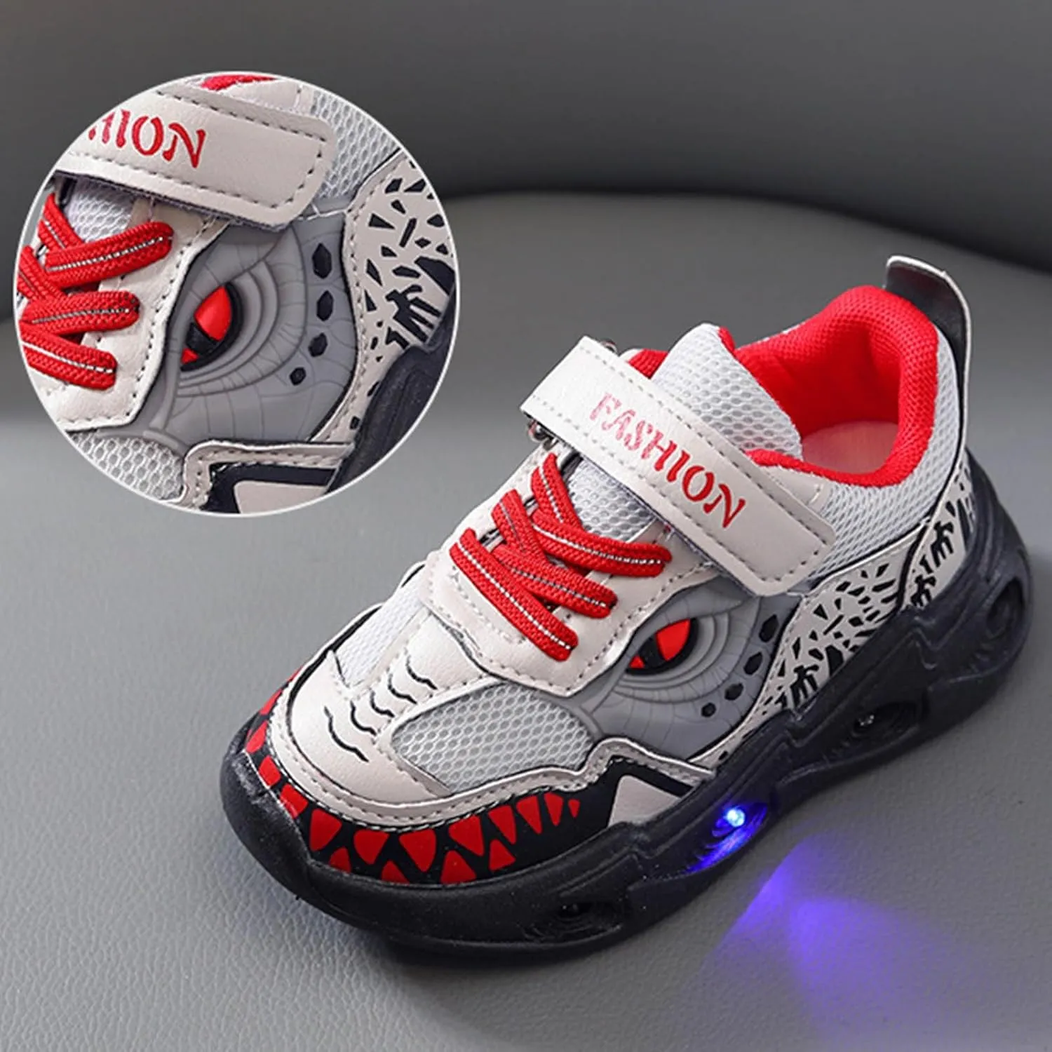 IWIHMIV Kids Sneakers Kids Tennis Shoes Light Up Toddler Slip On Shoes Girls and Boys Lightweight Running Athletic Sneakers Shoes