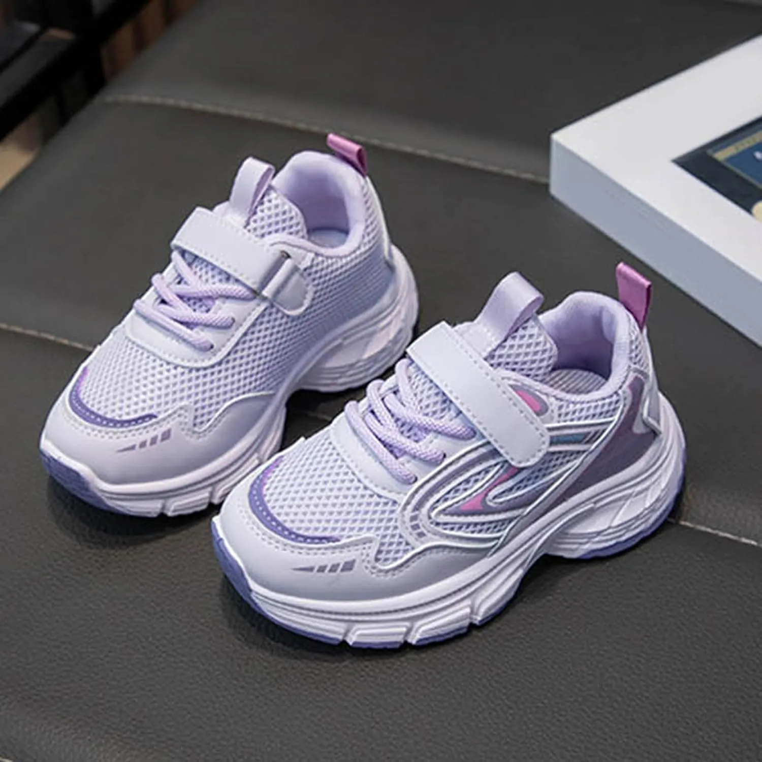 IWIHMIV Kids Sneakers Toddler Slip On Shoes Kids Tennis Running Shoes Athletic Lightweight Sports Walking Sneakers for Boys Girls