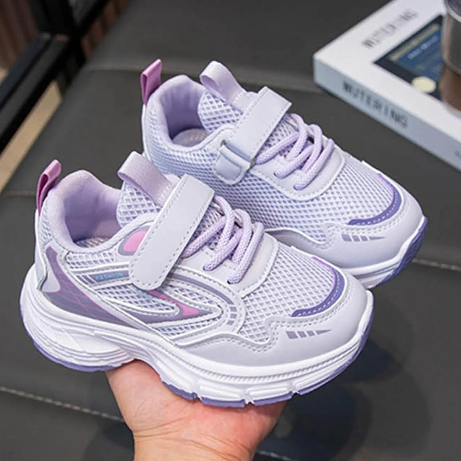 IWIHMIV Kids Sneakers Toddler Slip On Shoes Kids Tennis Running Shoes Athletic Lightweight Sports Walking Sneakers for Boys Girls