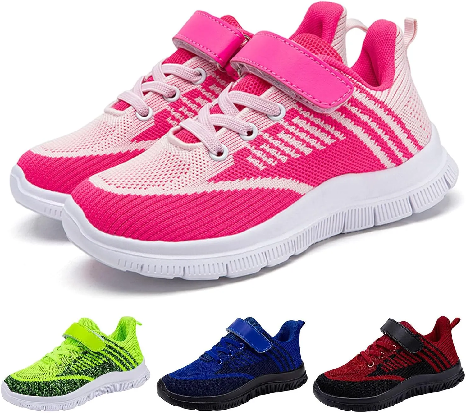 IWIHMIV Kids Sneakers Toddler Slip On Shoes Kids Tennis Running Shoes Athletic Lightweight Sports Walking Sneakers for Boys Girls