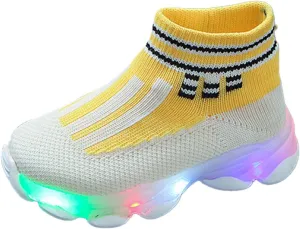 IWIHMIV Kids Tennis Shoes Girls Breathable Shoes Boys Tennis Glitter Athletic Running Sneakers Girls Slip On Sneakers