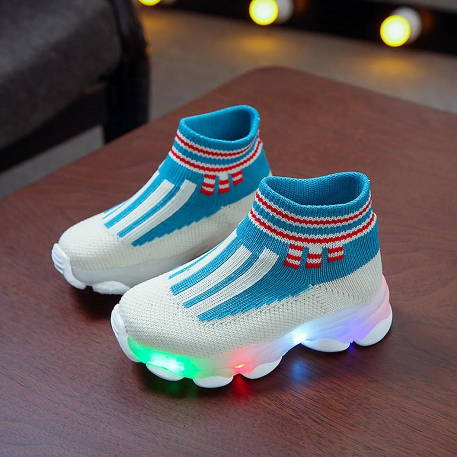 IWIHMIV Kids Tennis Shoes Girls Breathable Shoes Boys Tennis Glitter Athletic Running Sneakers Girls Slip On Sneakers