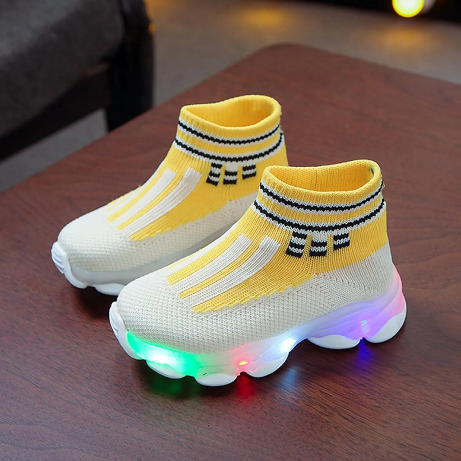 IWIHMIV Kids Tennis Shoes Girls Breathable Shoes Boys Tennis Glitter Athletic Running Sneakers Girls Slip On Sneakers