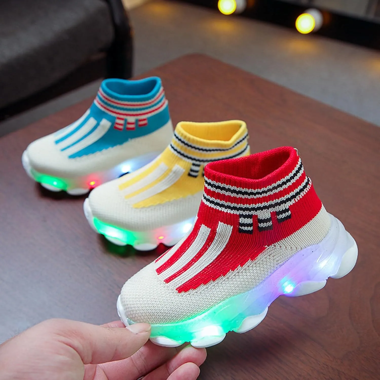 IWIHMIV Kids Tennis Shoes Girls Breathable Shoes Boys Tennis Glitter Athletic Running Sneakers Girls Slip On Sneakers