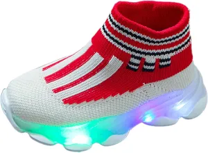 IWIHMIV Kids Tennis Shoes Girls Breathable Shoes Boys Tennis Glitter Athletic Running Sneakers Girls Slip On Sneakers