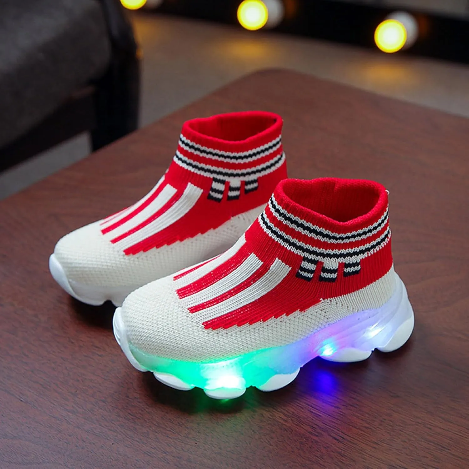 IWIHMIV Kids Tennis Shoes Girls Breathable Shoes Boys Tennis Glitter Athletic Running Sneakers Girls Slip On Sneakers