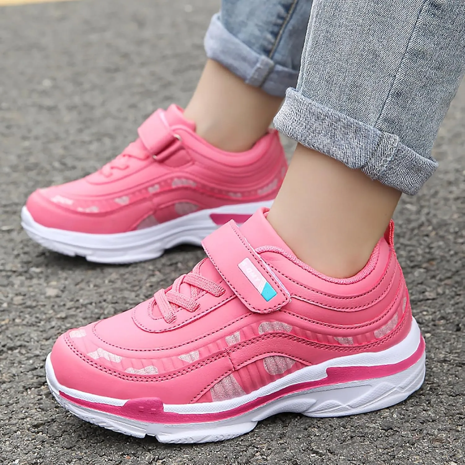 IWIHMIV Kids Tennis Shoes Toddler Boy Sneakers Girls Shoes Kids Tennis Non Slip Athletic Running Walking Lightweight Sneakers