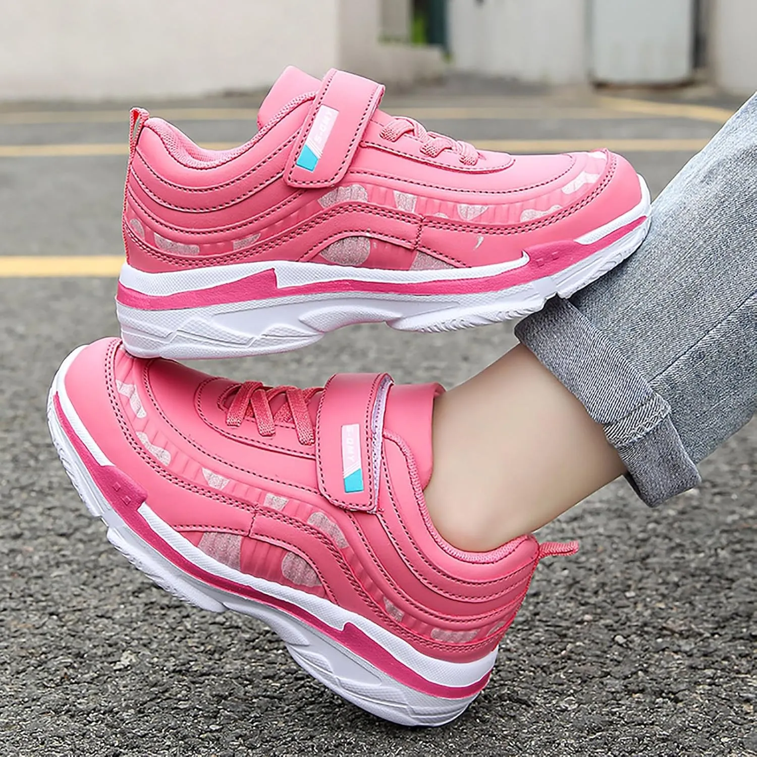 IWIHMIV Kids Tennis Shoes Toddler Boy Sneakers Girls Shoes Kids Tennis Non Slip Athletic Running Walking Lightweight Sneakers