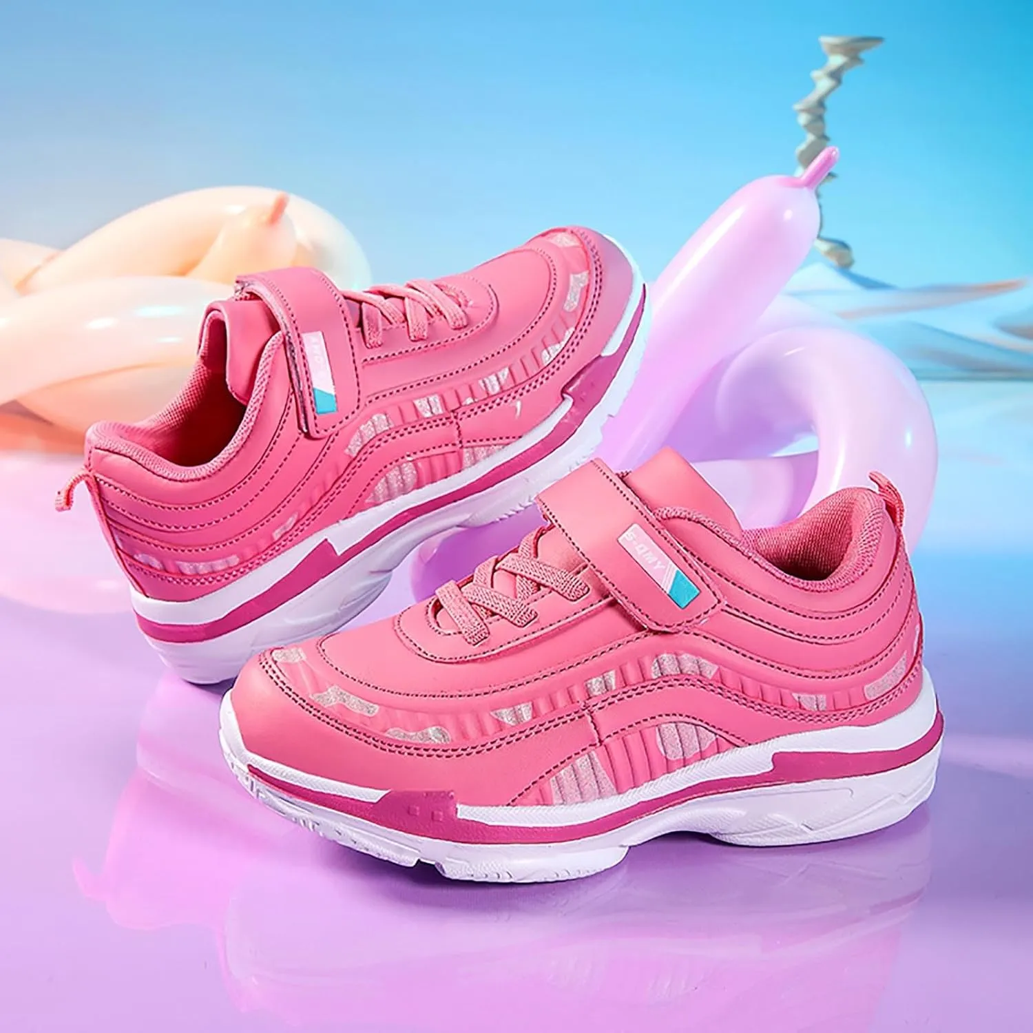 IWIHMIV Kids Tennis Shoes Toddler Boy Sneakers Girls Shoes Kids Tennis Non Slip Athletic Running Walking Lightweight Sneakers