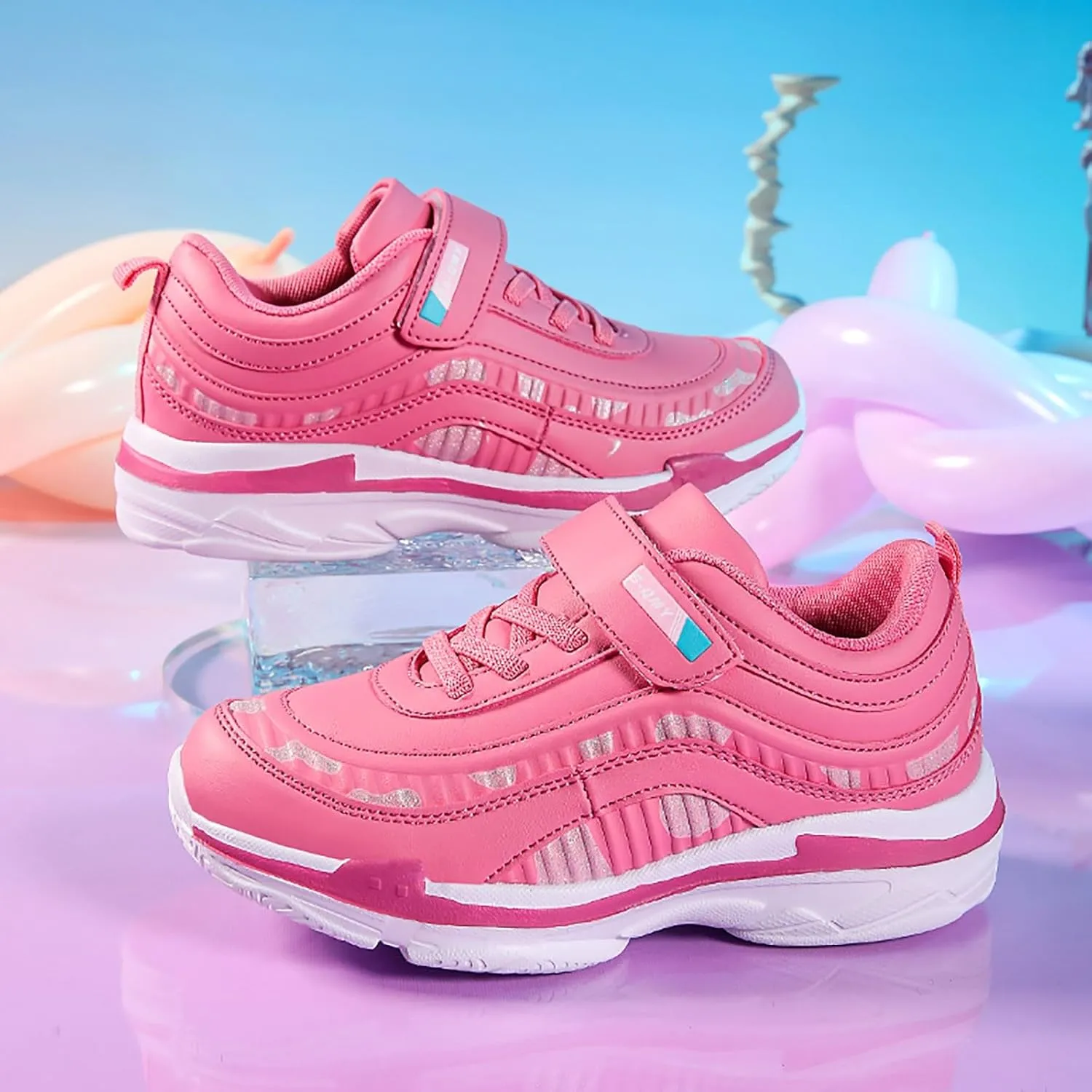 IWIHMIV Kids Tennis Shoes Toddler Boy Sneakers Girls Shoes Kids Tennis Non Slip Athletic Running Walking Lightweight Sneakers