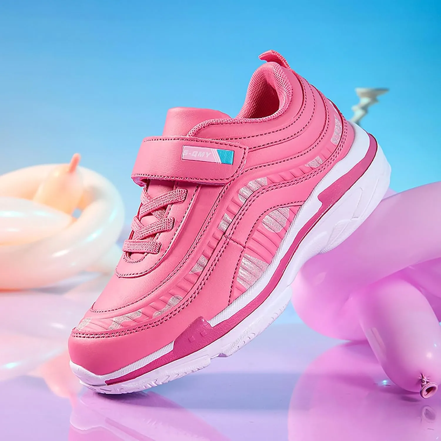IWIHMIV Kids Tennis Shoes Toddler Boy Sneakers Girls Shoes Kids Tennis Non Slip Athletic Running Walking Lightweight Sneakers