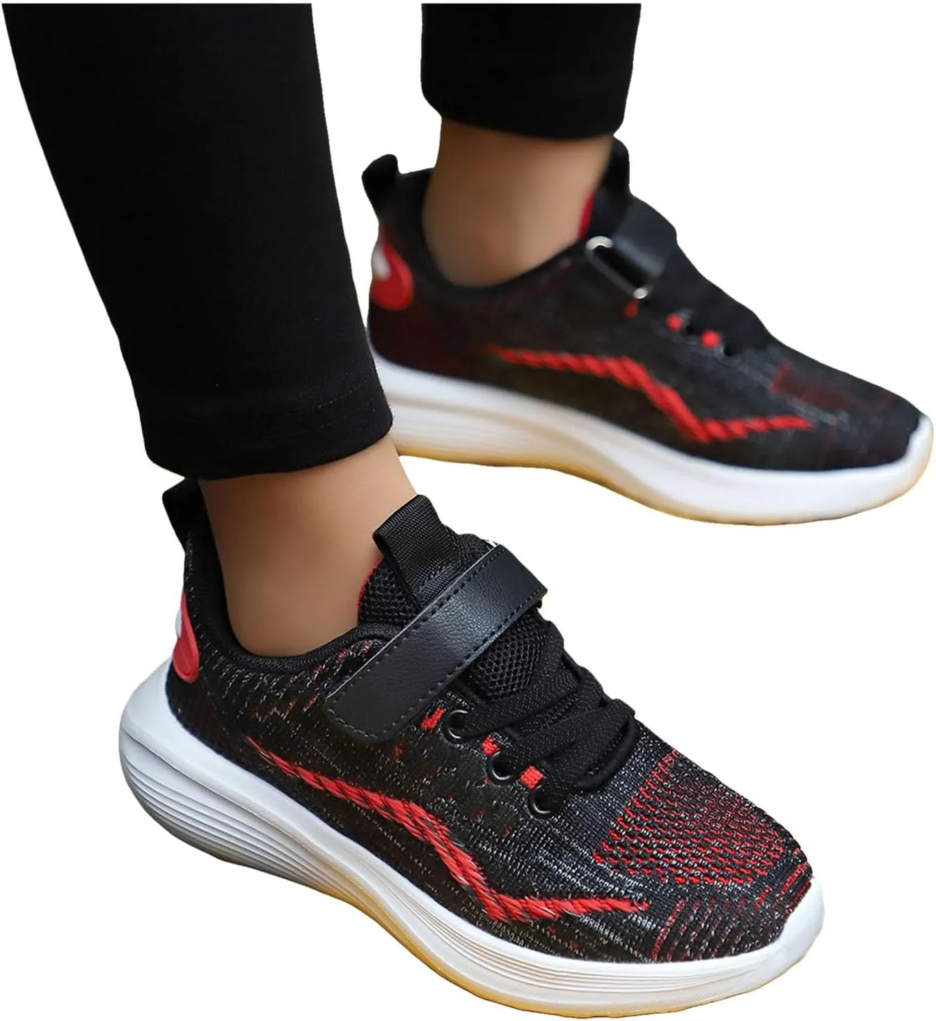 IWIHMIV Kids Tennis Shoes Toddler Slip On Shoes Boys Girls Non Slip Sneakers Lightweight Athletic Walking Running Shoes