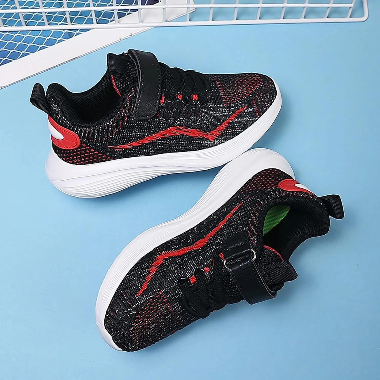 IWIHMIV Kids Tennis Shoes Toddler Slip On Shoes Boys Girls Non Slip Sneakers Lightweight Athletic Walking Running Shoes