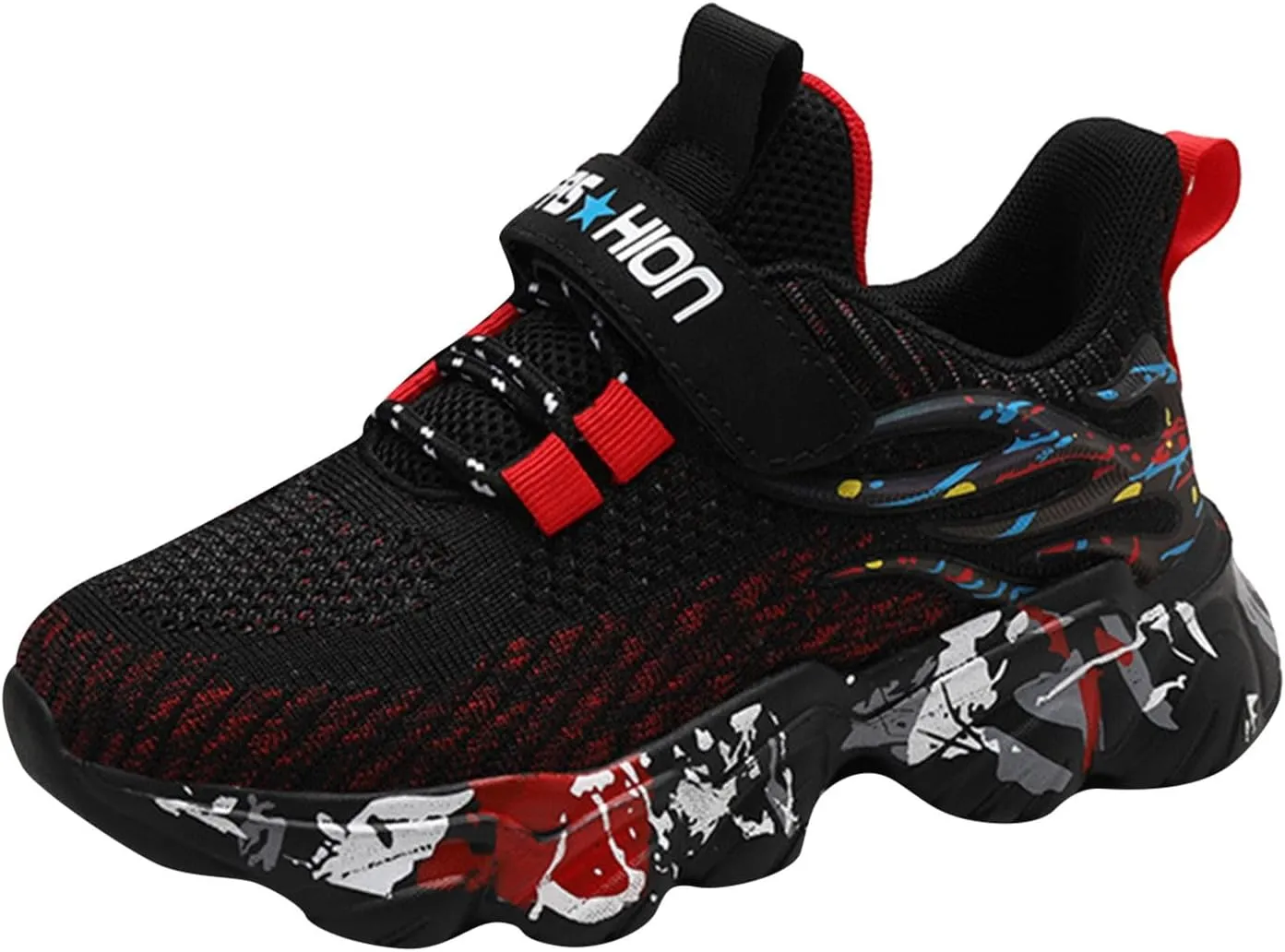 IWIHMIV Kids Tennis Shoes Toddler Slip On Shoes Toddler Boys Breathable Non Slip Sneakers Running Walking Sports Shoes