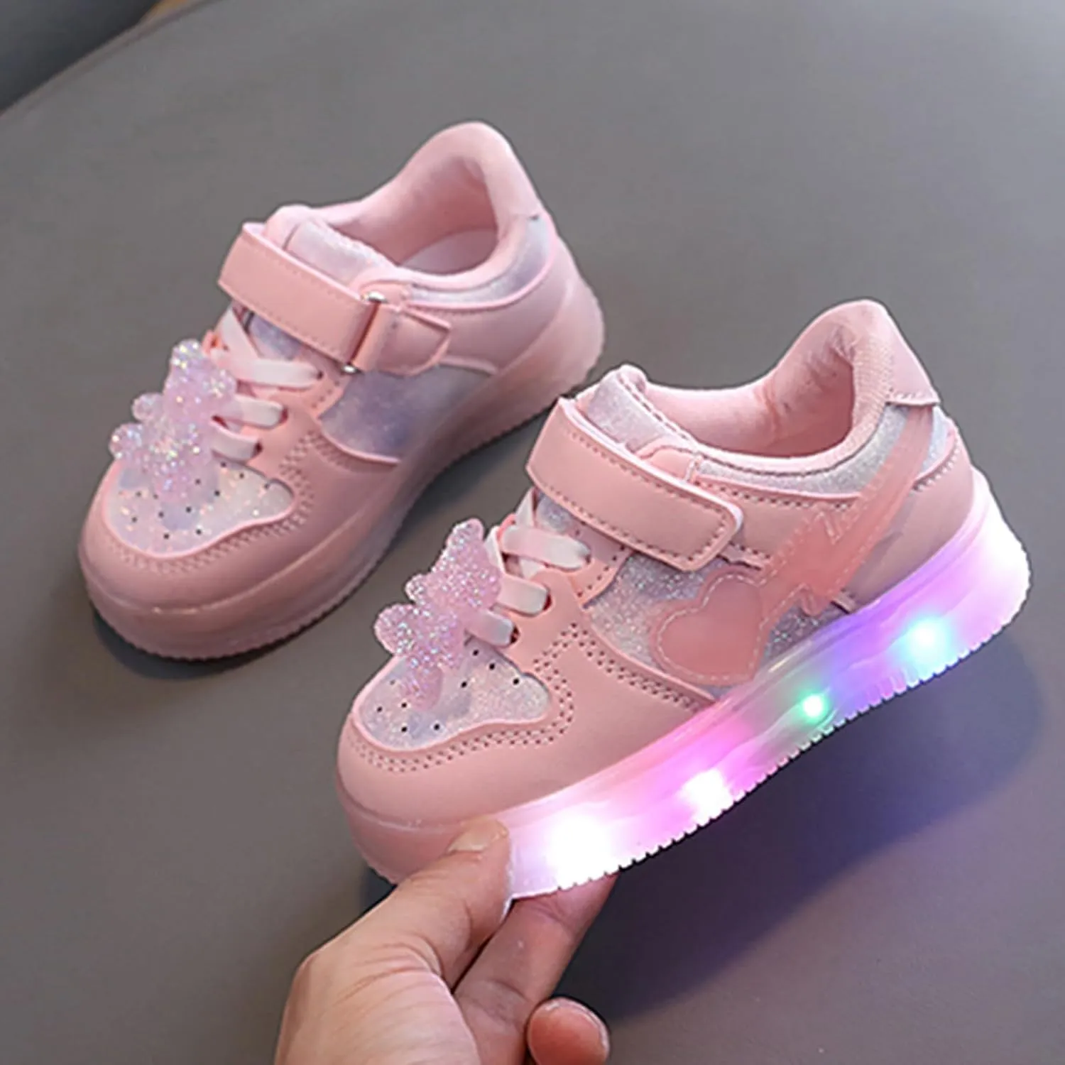 IWIHMIV Kids Walking Shoes Kids Sneakers Boys Girls Running Tennis Shoes Athletic Sports Casual Light Up Shoes for Kids