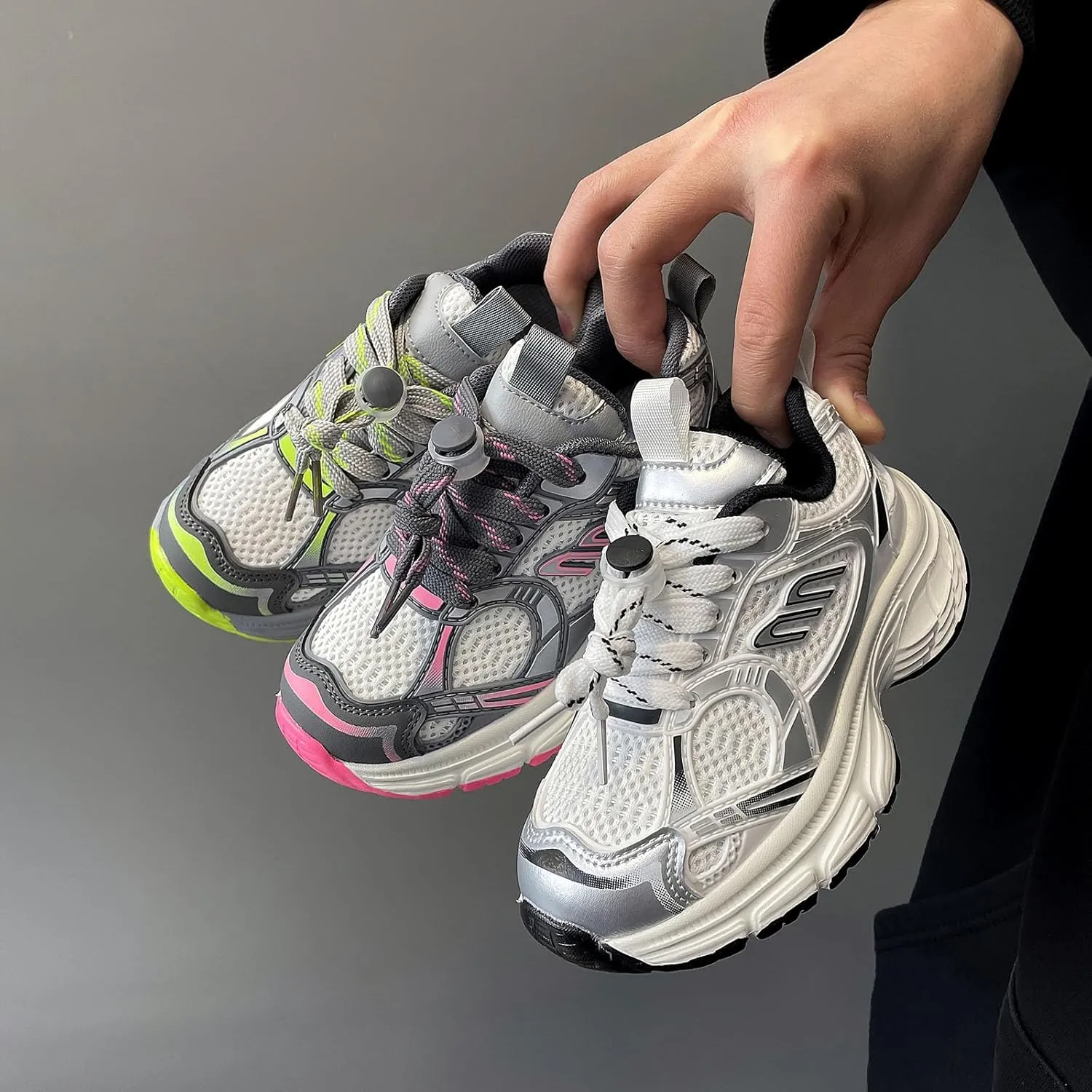 IWIHMIV Kids Walking Shoes Lightweight Breathable Sneakers Slip-on Comfortable Causal Running Tennis Shoes for Boys Girls