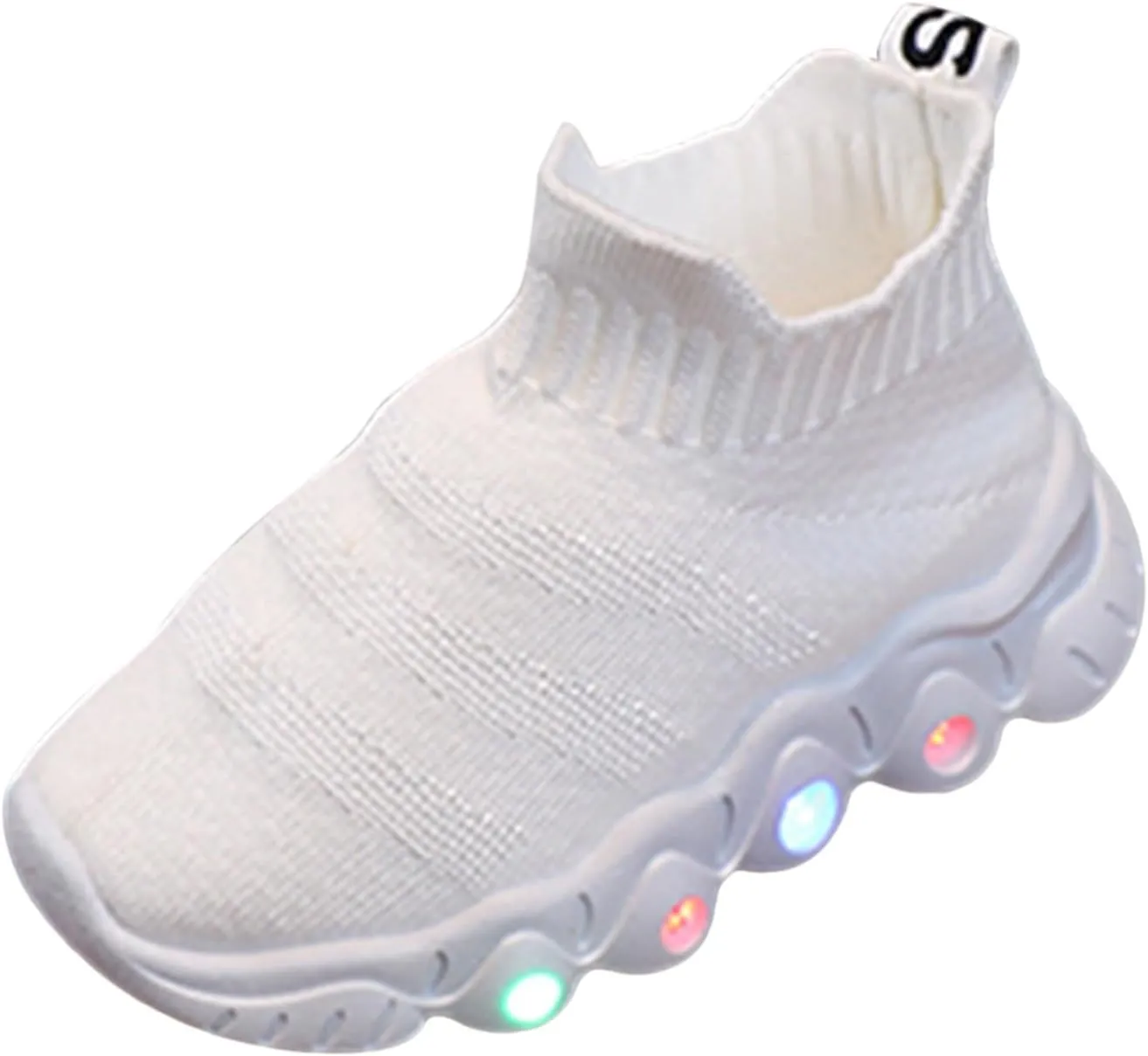 IWIHMIV Light Up Shoes Boys Girls Lightweight Breathable Soft Soled Sneakers Athletic Tennis Shoes for Running Walking