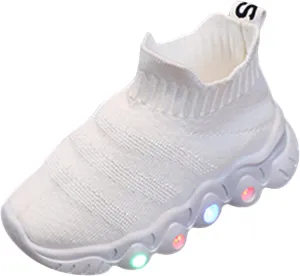 IWIHMIV Light Up Shoes Boys Girls Lightweight Breathable Soft Soled Sneakers Athletic Tennis Shoes for Running Walking